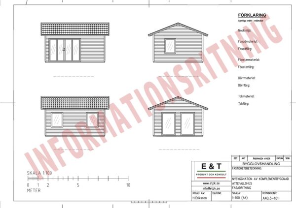 Fasadritning 1.0 Vallda